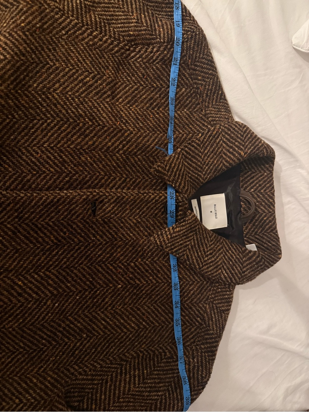 Billy Reid Dark Brown Herringbone Jacket Made in Italy - Picture 8 of 11